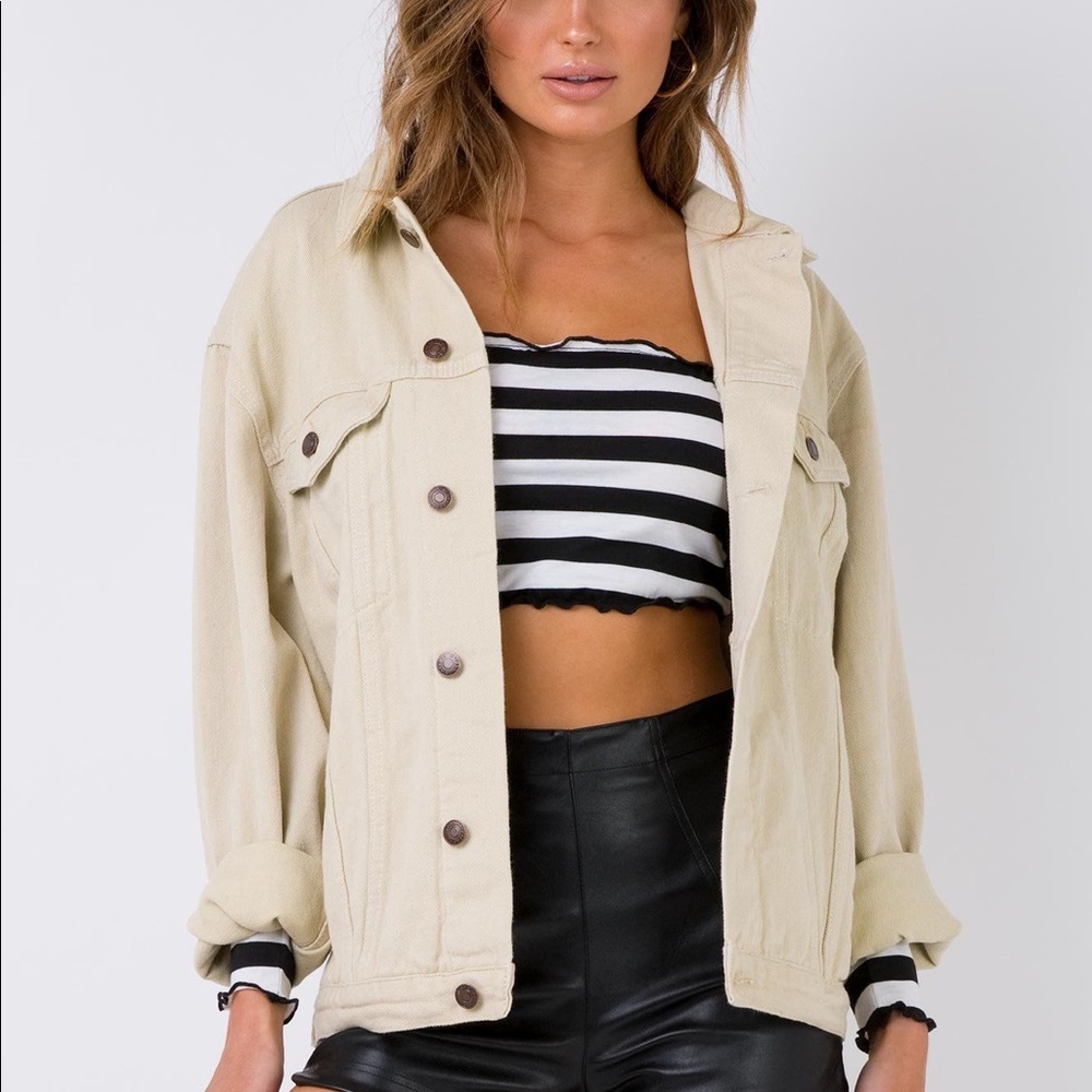 Princess Polly Western Jacket- Beige